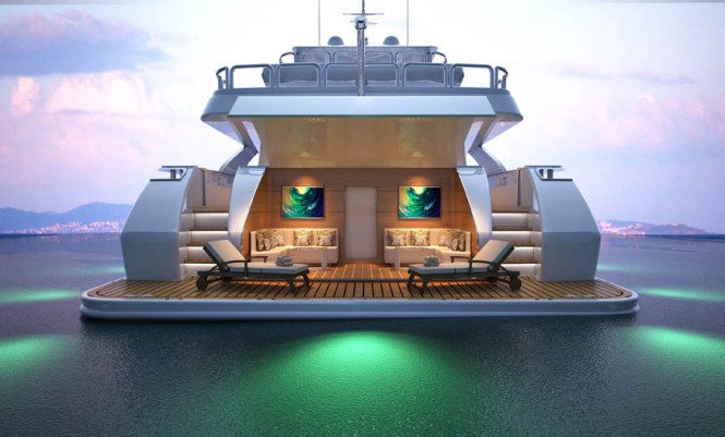 Luxury yacht Majesty 155 - Beach Club