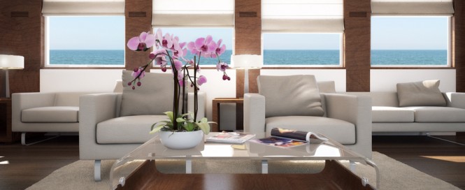 Luxury yacht Majesty 155 - Main Saloon