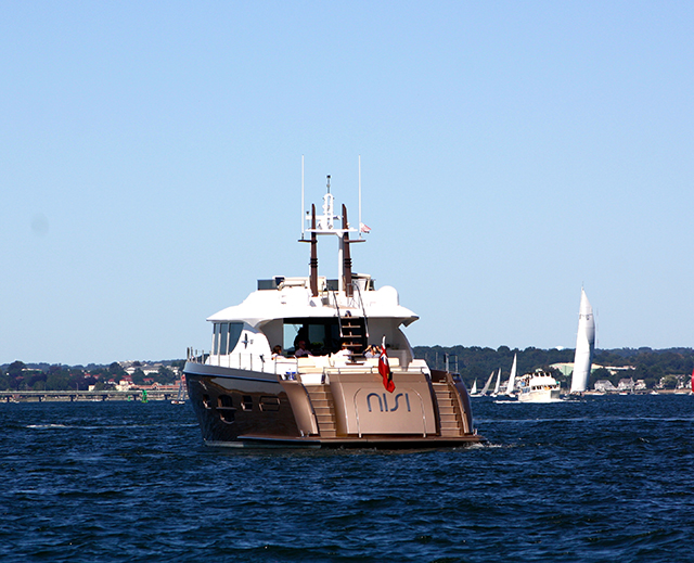 Luxury yacht NISI - aft view