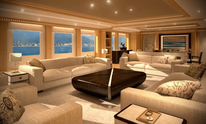 Majesty 155 Yacht - Main Saloon