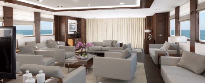 Majesty 155 superyacht - Main Saloon