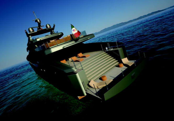 Motor yacht M50 GTO - beach club