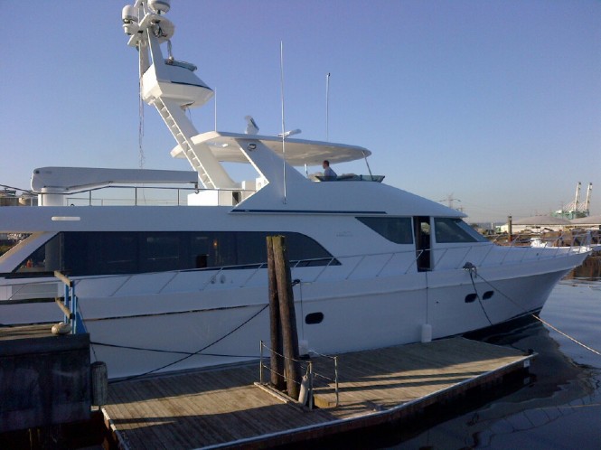 Nordlund 111 Yachtfisher superyacht on the water