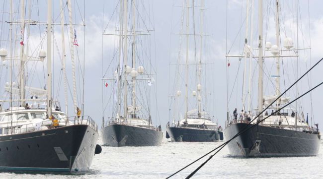 Perini Navi Cup 2013 - The fleet returns to port - Image credit to Perini Navi