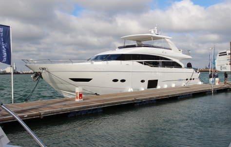 Princess 88 Yacht on display at the 2013 PSP Southampton Boat Show