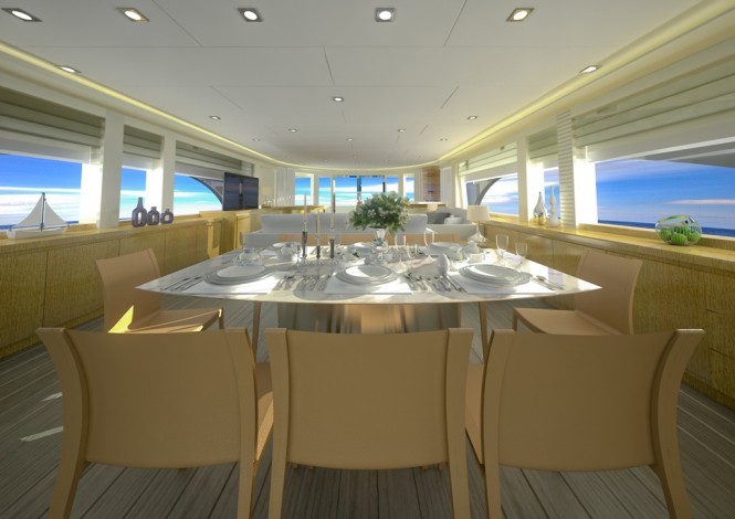 RP110 motor yacht Andrea VI - Dining