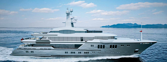 Sunrise 63m, 1,460 GRT, Design Espen Øino, Interior Design Focus Yacht Design