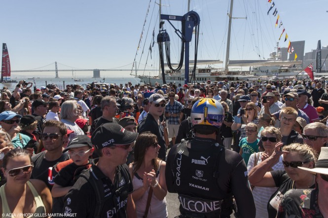 34th America's Cup -34th America's Cup; Race Day 1, Oracle Team USA vs Emirates Team New Zealand; Dock Out Show at America's Cup Park