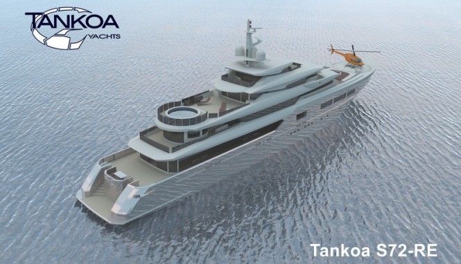 Tankoa superyacht S72 - aft view