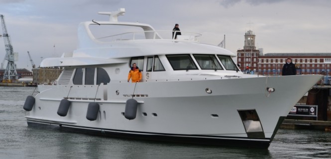 Moonen 94 superyacht Infinity arrives at Endeavour Quay