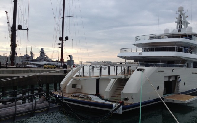 Superyacht Grace E - aft view