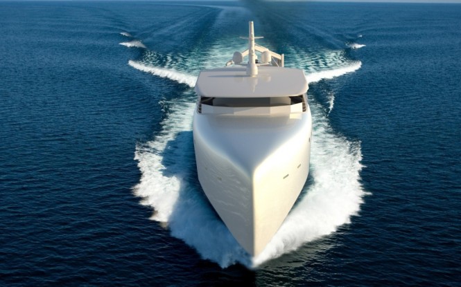 YSV62 superyacht support vessel - front view