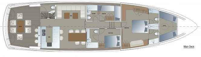 24m Yacht Fisherman Concept - GA - Main Deck