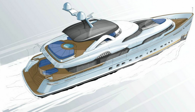 34m Mulder Superyachts from above