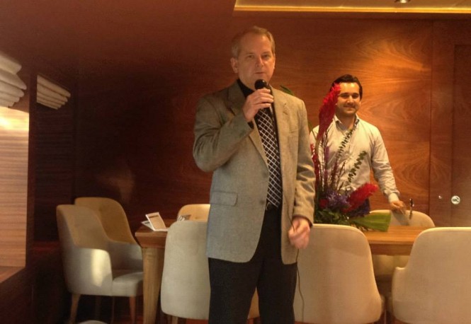 Gary Smith, U.S. Distributor for Vicem Yachts aboard Moni superyacht