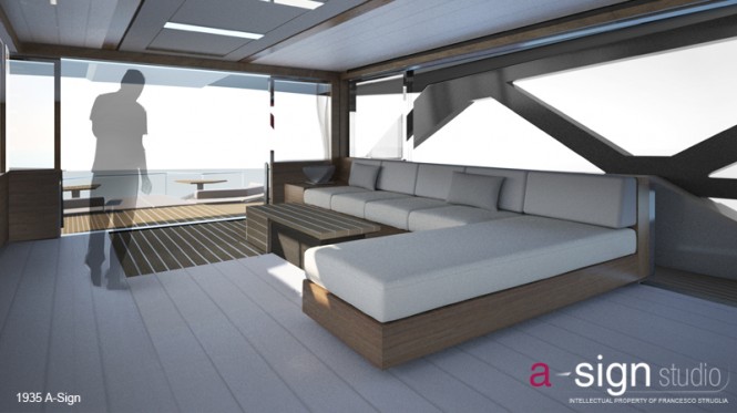 Luxury yacht Project 1935 - Saloon