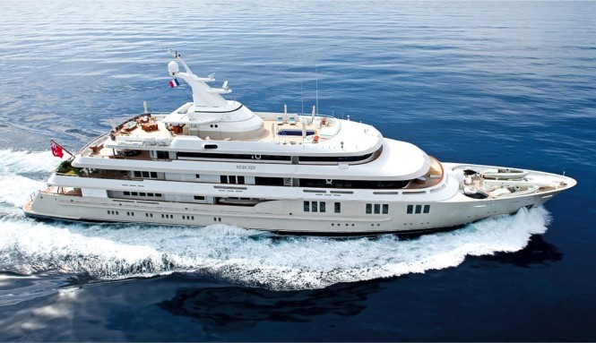 Luxury yacht Project REBORN designed by Sterling Scott at sea