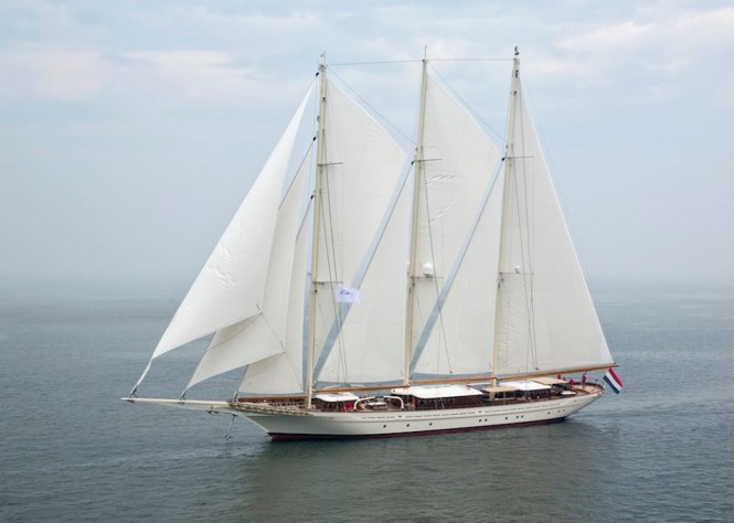 Mega yacht Mikhail S. Vorontsov - side view