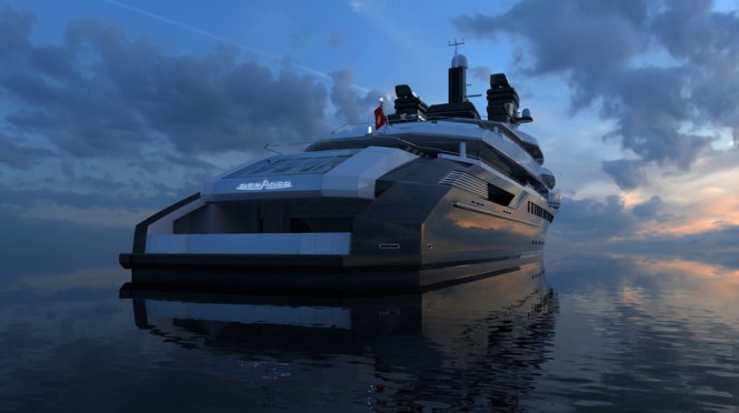 RIALTO superyacht design - aft view