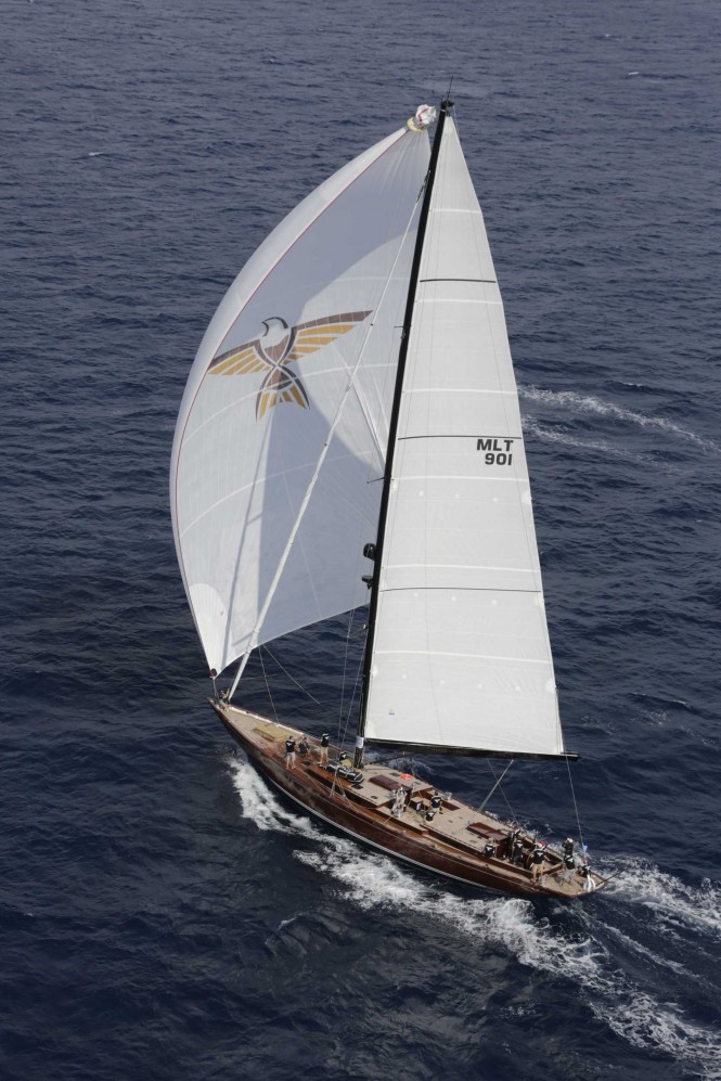 Superyacht Tempus Fugit under sail