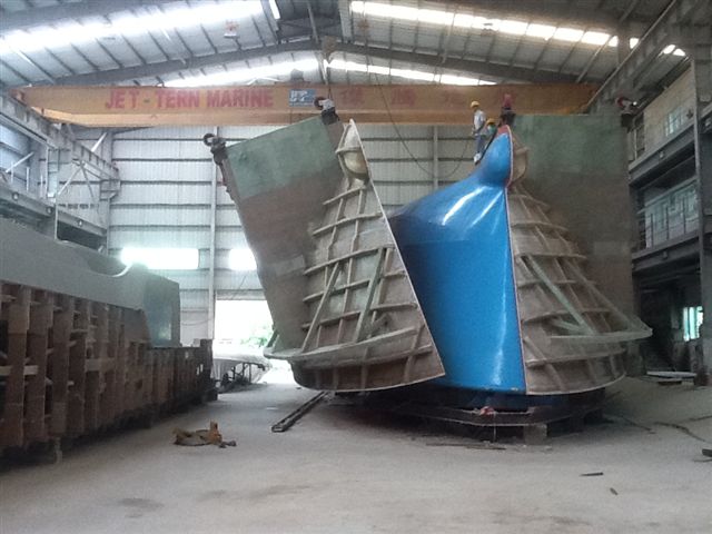 The mould for the first Selene 78 Ocean Explorer yacht