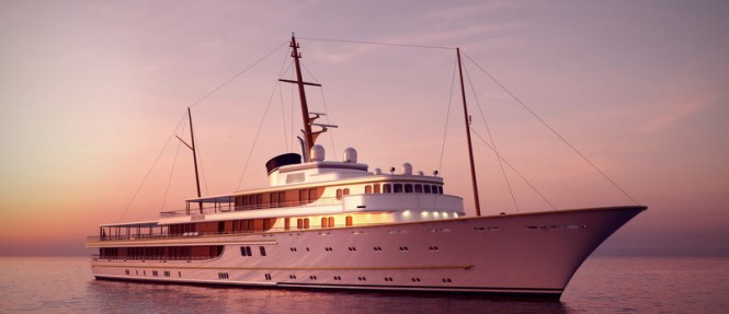 116m mega yacht Classic proposal by McPherson Yacht Design