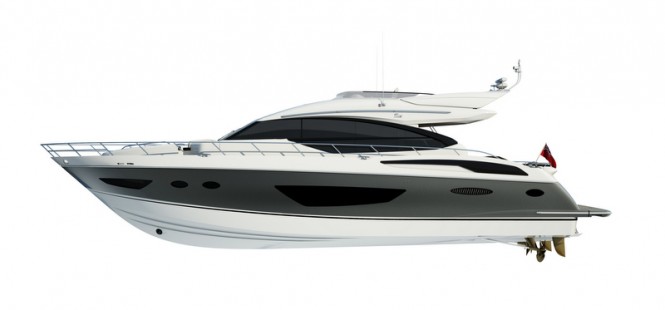 Motor yacht Princess S72 - side view