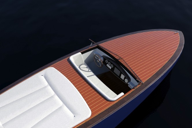 8m Tim Gliding mega yacht tender - Cockpit Close Up