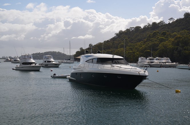A Riviera raft up at the pristine and protected anchorage at The Basin on Pittwater kicked off the Bling on Christmas weekend
