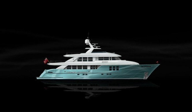 Boksa 38M Yacht Design - Light Blue Hull
