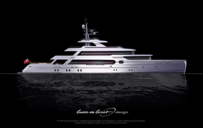 Latest 50m superyacht concept by Guido de Groot Design