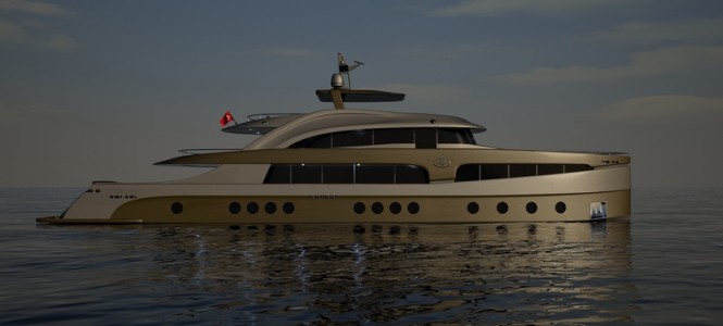 Luxury yacht UF - 42EK13 - 135 concept - side view