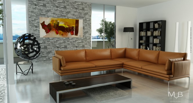 Mega yacht Crescendo concept - Main Saloon