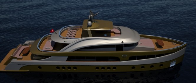 Motor yacht UF - 42EK13 - 135 concept from above
