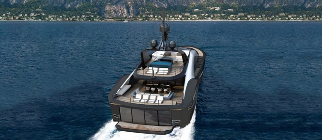 Palmer Johnson 42m SuperSport Superyacht - aft view