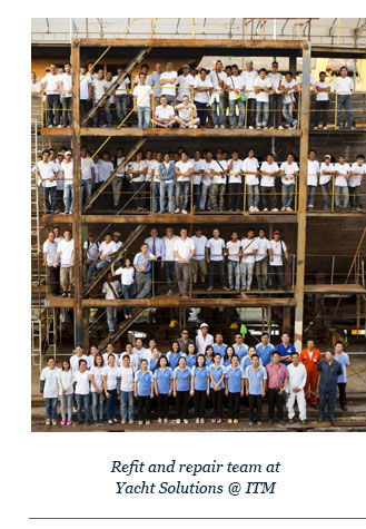 Superyacht refit and repair team at Yacht Solutions