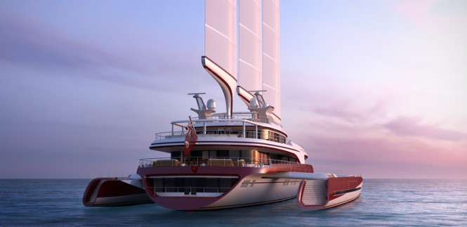 80m Dragonship superyacht - aft view