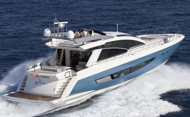 Alpha 87 Express Sportbridge - aft view