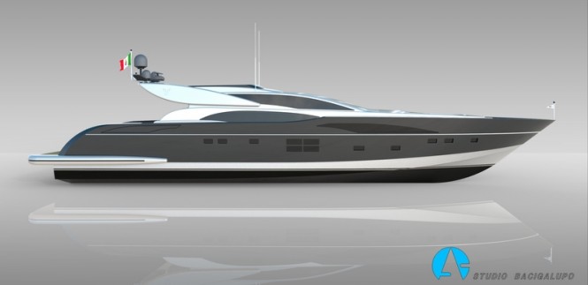 Leopard 36m Sportfly superyacht - side view