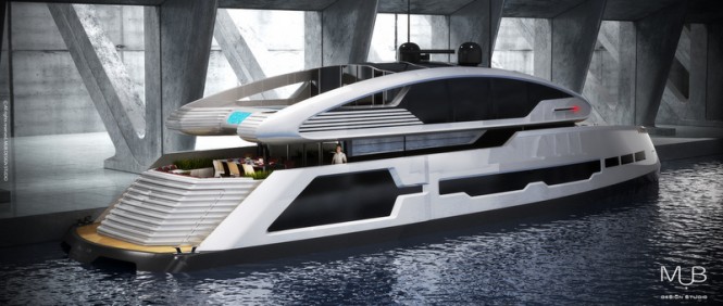 Luxury motor yacht Su-36 concept
