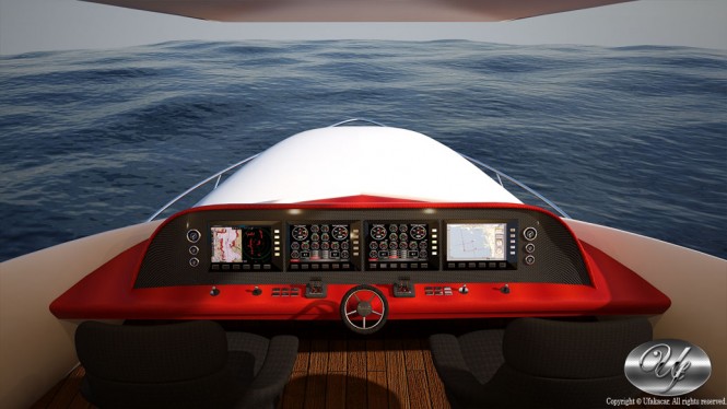 Luxury yacht UF-29TE13-109 concept - Wheelhouse