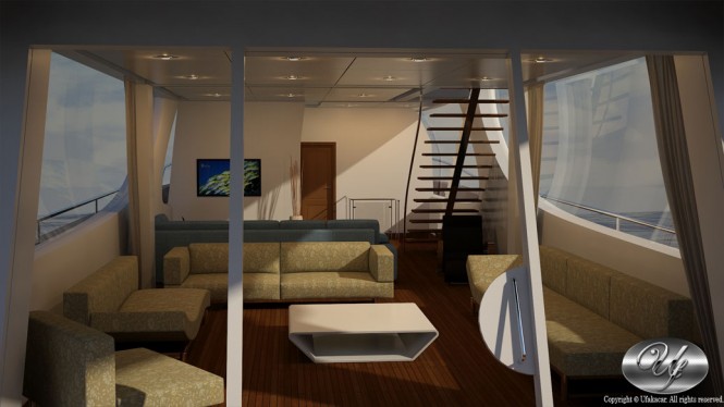 Motor yacht UF-29TE13-109 design - Saloon