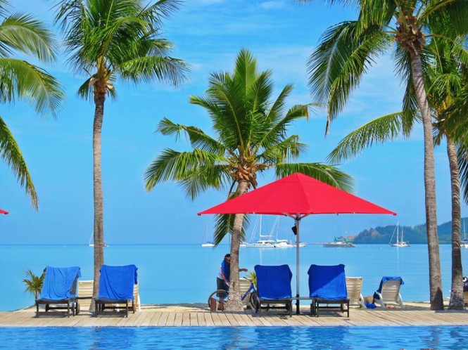 Musket Cove Island Resort & Marina in the lovely South Pacific yacht charter location - Fiji