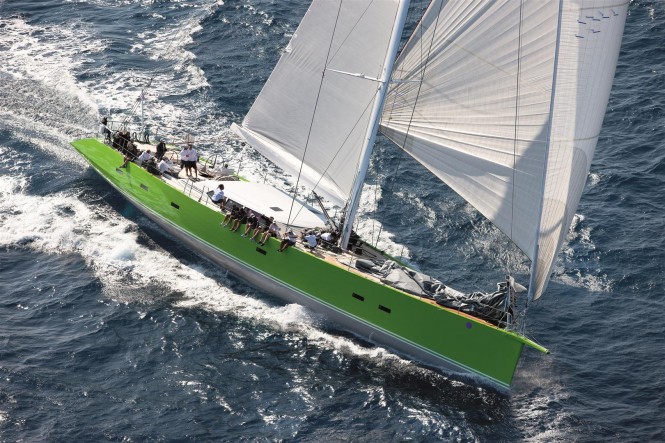 Sailing yacht Inoui from above - Photo by Gianfranco Forza