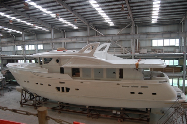 Selene 92 Ocean Explorer Yacht under construction at Selene Yachts