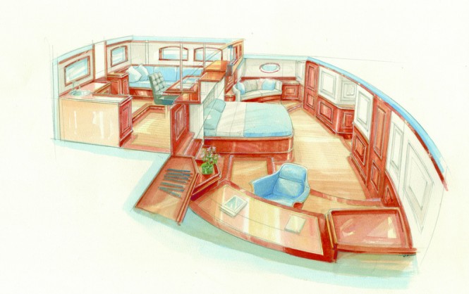 TC126 superyacht - Owners Cabin