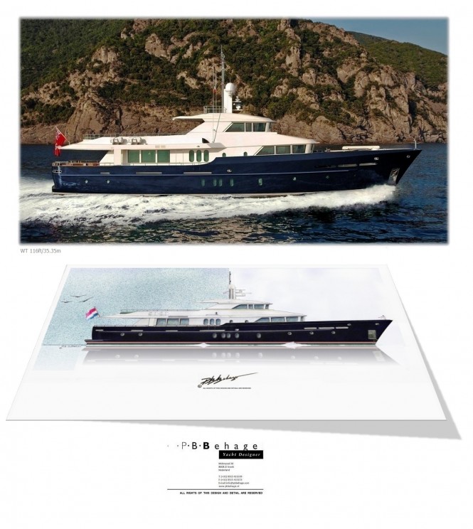 Updated World Traveller 116 Yacht Concept by P.B. Behage