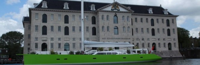 Vitters luxury yacht Inoui at the Maritime Museum in Amsterdam for her christening party held last summer
