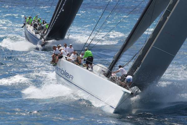 Bella Mente and Rambler at the start. Credit: RORC Caribbean 600/Tim Wright/photoaction.com