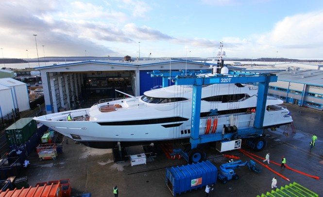Luxury motor yacht '155 Yacht' by Sunseeker International ready for launch